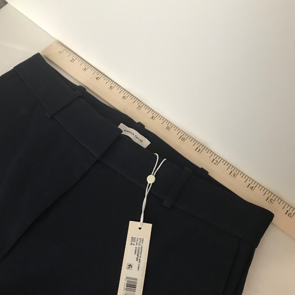 REBECCA TAYLOR Chino Wide Leg Pants Flare Cropped Cotton Blue Women’s Size 8 - Picture 14 of 16